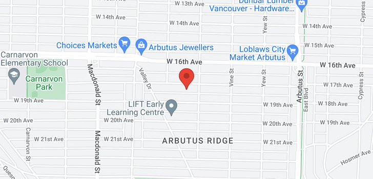 map of 2436 W 18TH AVENUE